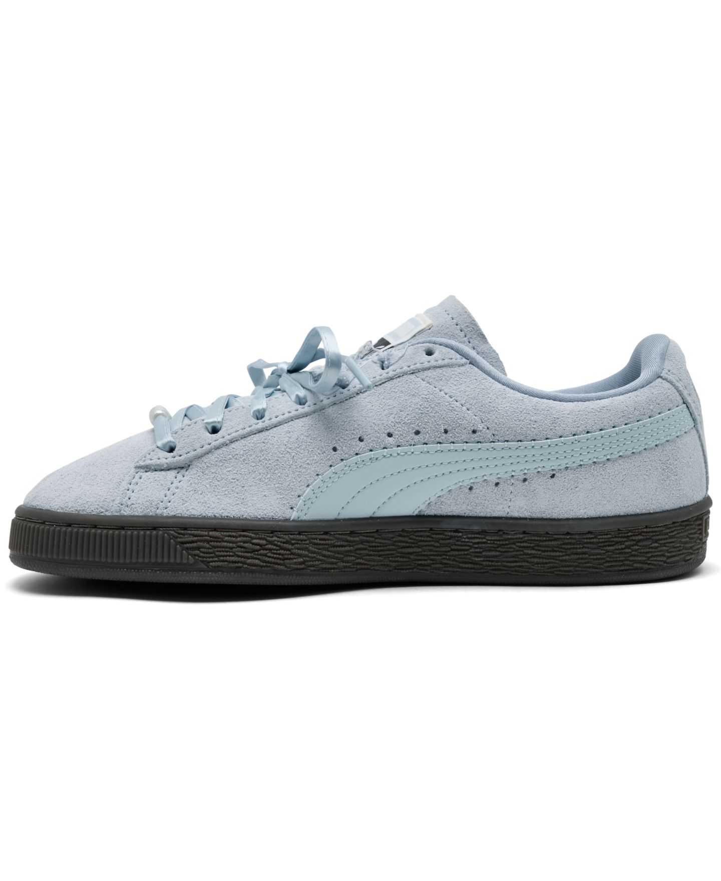 Женские кроссовки PUMA Suede Bloom Rhinestone-Embellished, цвет: Синий — фото 3