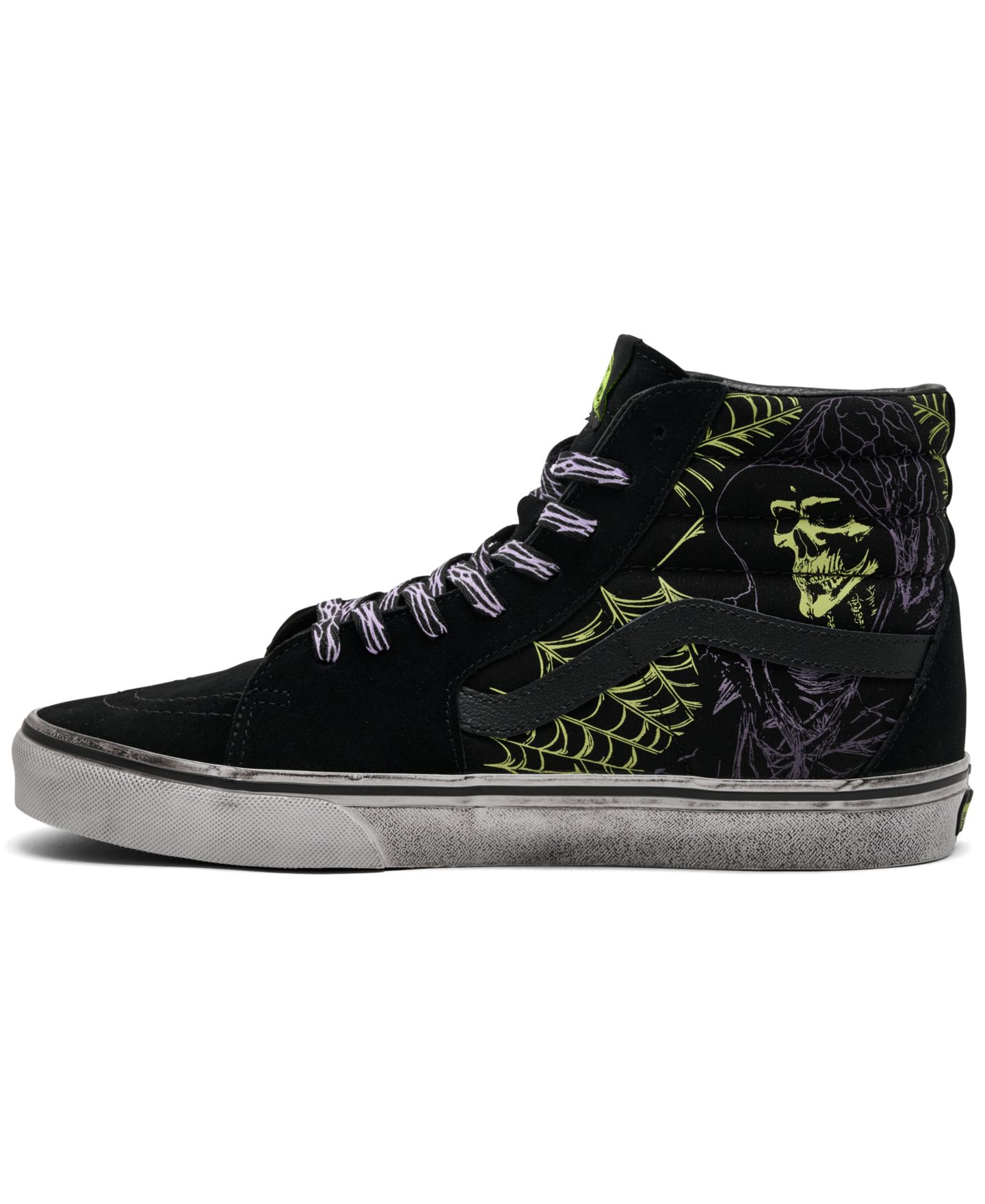Мужские кроссовки Vans Sk8-Hi Halloween Casual, цвет: Чёрный / Зелёный — фото 3