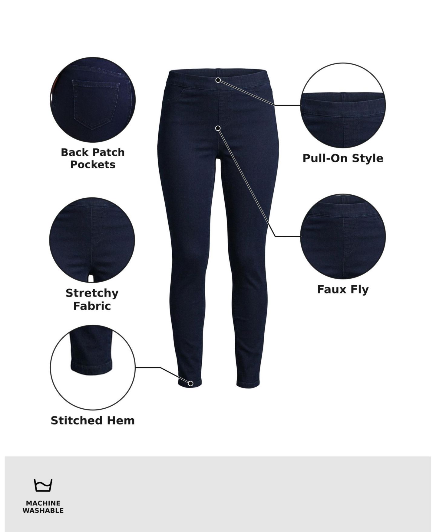 Style & Co Petite Mid-Rise Pull On Jeggings, цвет: Ashby — фото 5