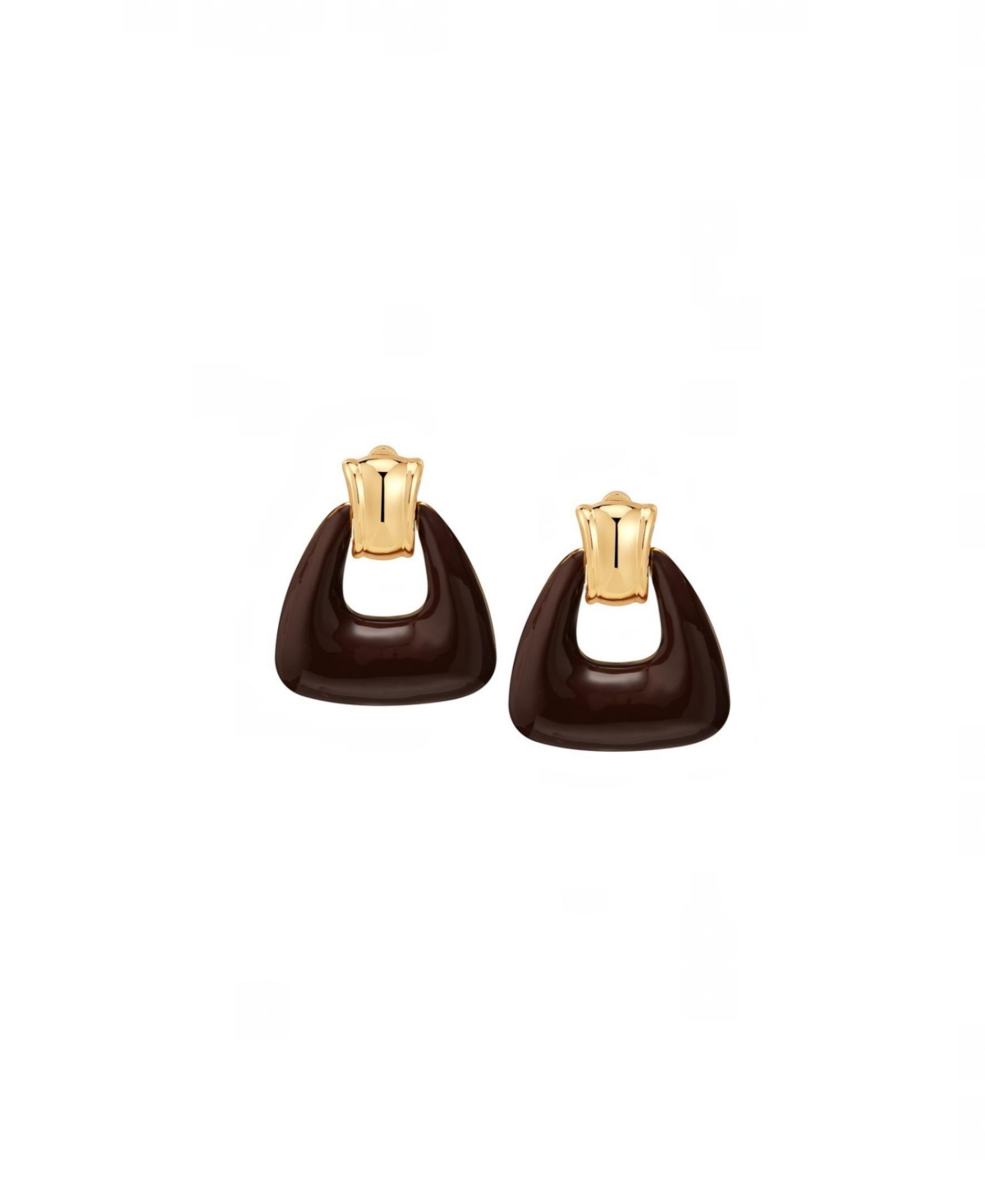 Retro Chic Gold-Tone Ostuni Drop & Chandelier Earrings - Brown  gold
