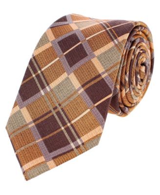 Men's Golden Days Plaid Slim Tie