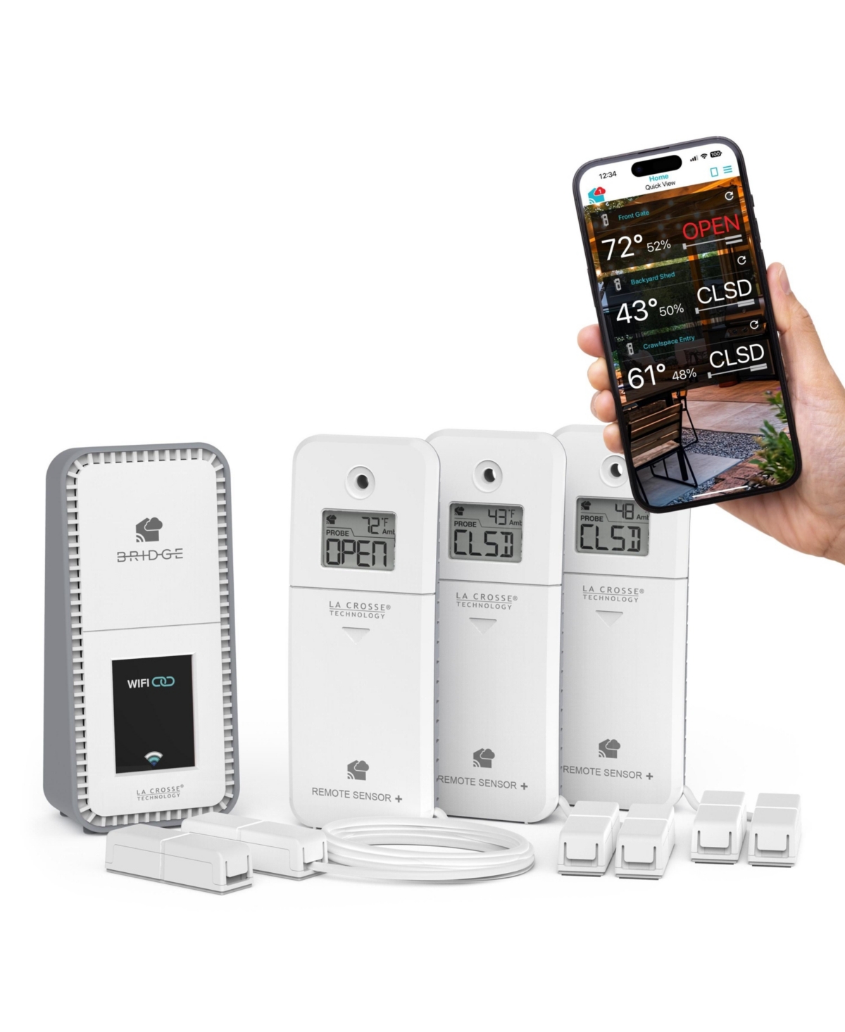La Crosse Technology Contact King Wi-Fi Alert System Monitoring System - White