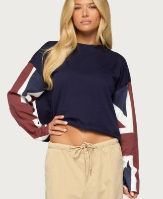 Women's UK Muse Long-Sleeve Crewneck Crop Top