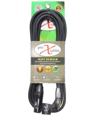 XC-RXF10 Unbalanced Oxygen-Free Copper Audio Cable, 10 Feet, RCA-M to XLR3-F