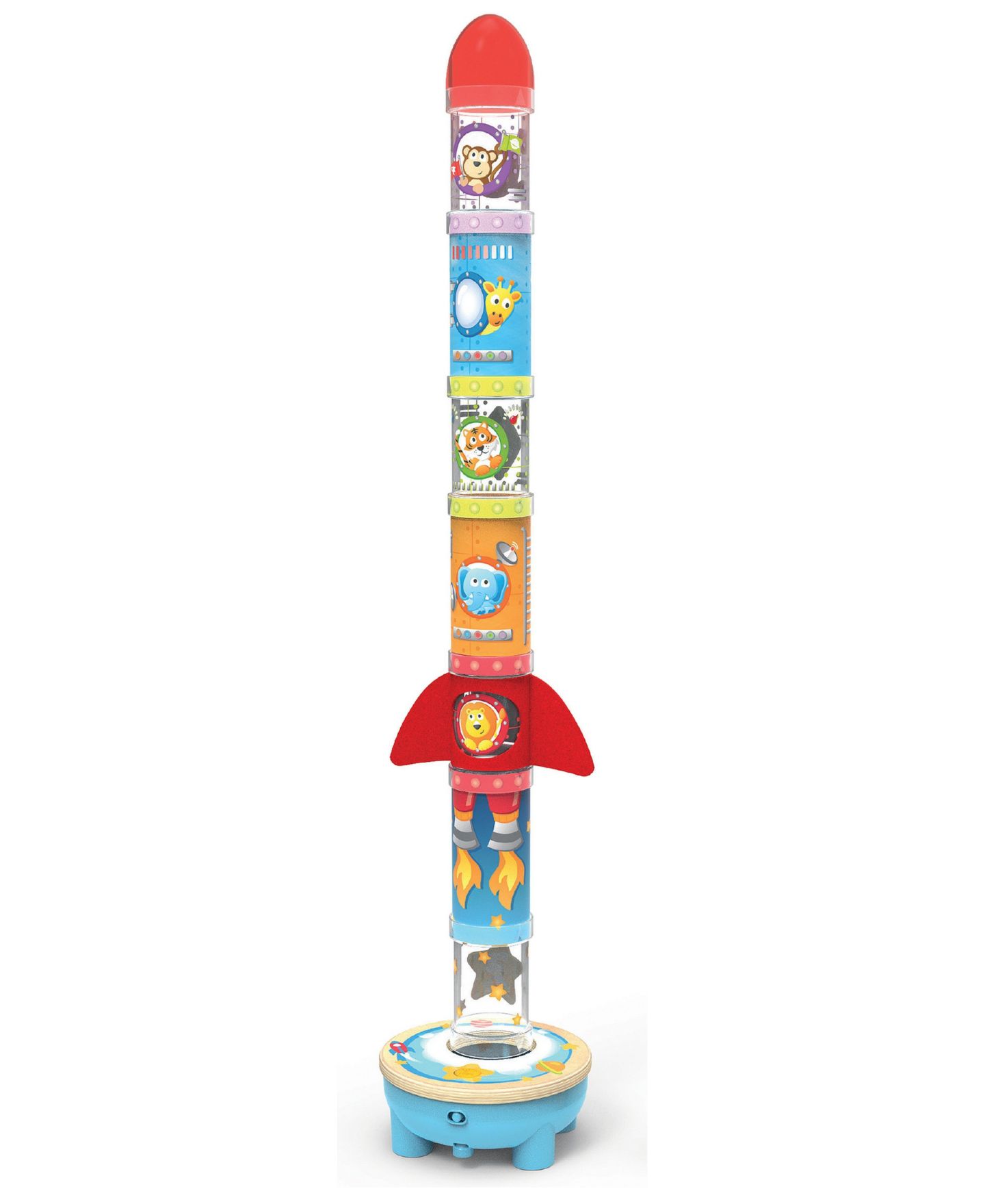 Детские игрушки Hape Rocket Ball Air Stacker Aerodynamics Learning 10-Piece Activity Set, от 2 лет — фото 2
