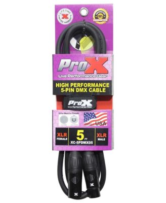 XC-5PDMX05 5-Pin DMX XLR5-M to XLR5-F Cable 5 ft.