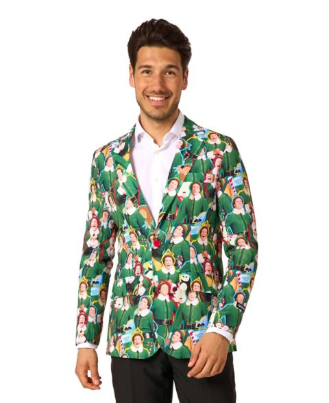 Мужской пиджак Suitmeister Elf™ Modern Tailored Fit Long Sleeve Single-Button, цвет: Зелёный