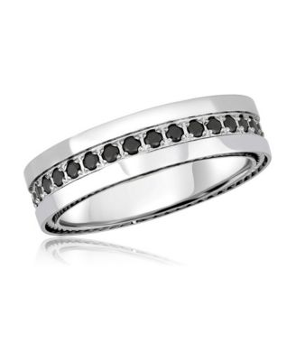 Black Cubic Zirconia Band Ring