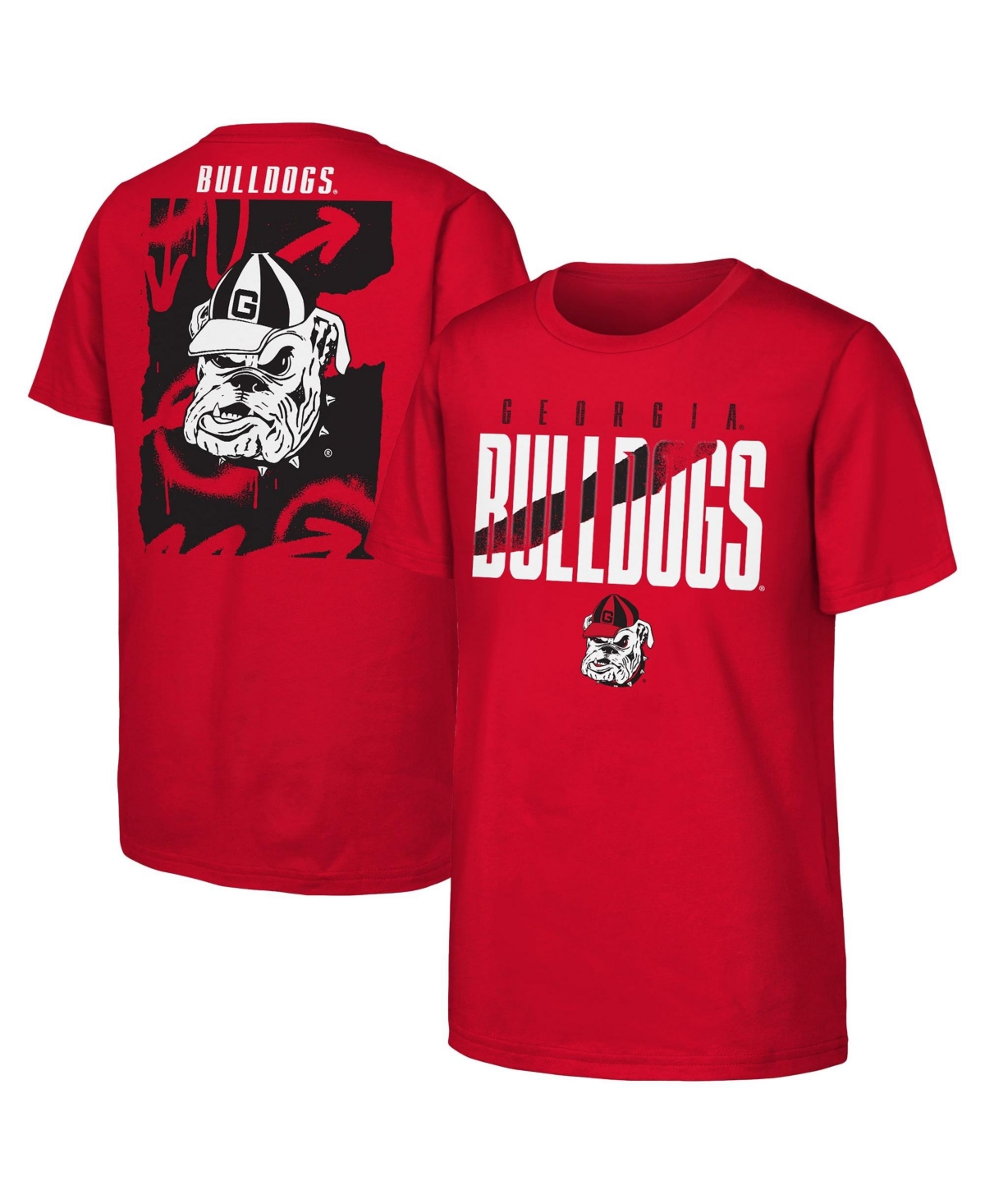 Outerstuff Big Boys' and Girls' Red Georgia Bulldogs Cut Through T-Shirt - Red