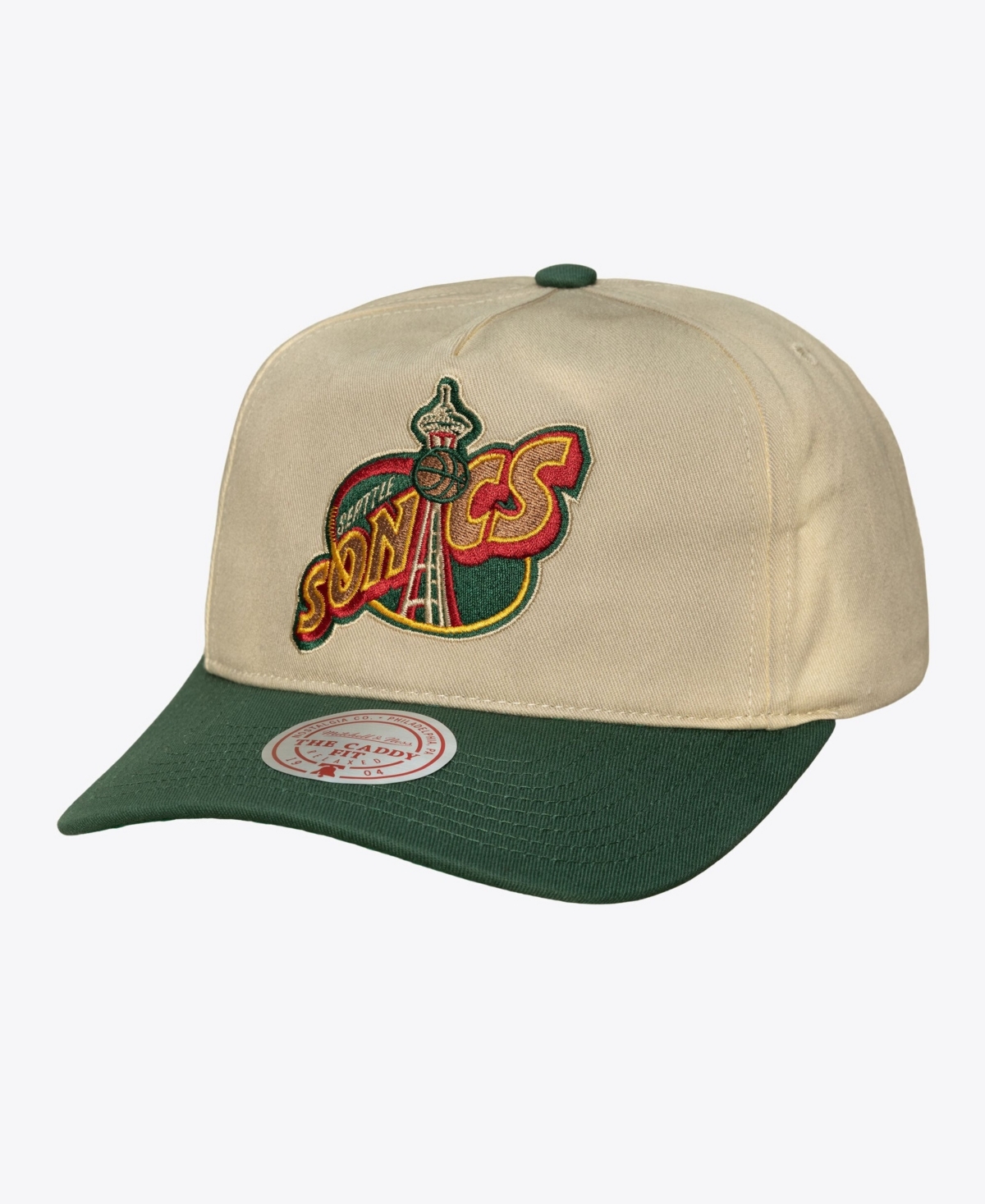 Mitchell & Ness Men's Cream Seattle SuperSonics Hardwood Classics Retro Roots Snapback Hat - Cream