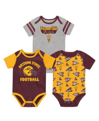 Baby Boys' and Girls' Maroon Arizona State Sun Devils Star Player Bodysuit Set, 3-Piece