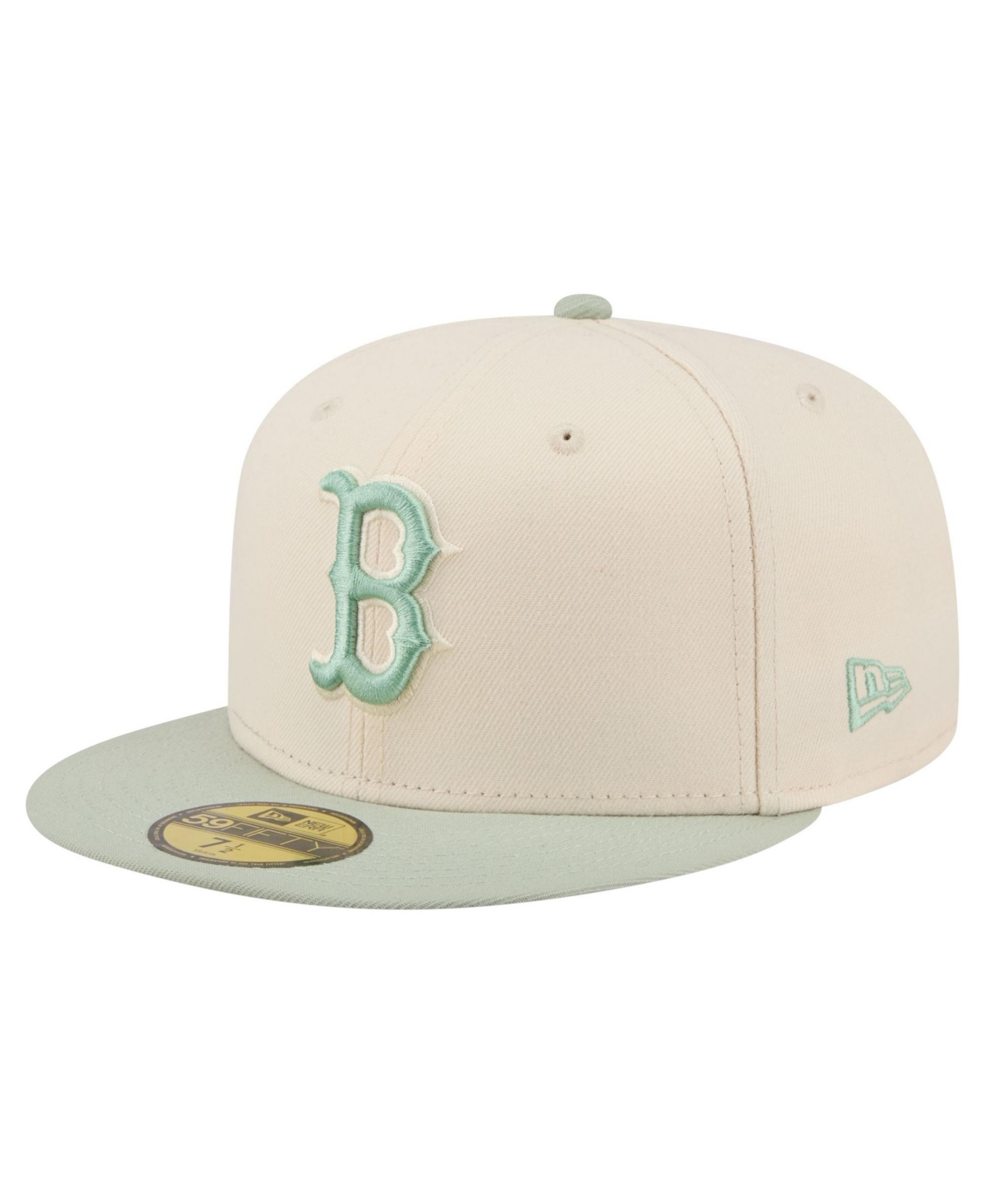 New Era Men's Cream/Green Boston Red Sox Color Pack 59FIFTY Fitted Hat - Cream, Green