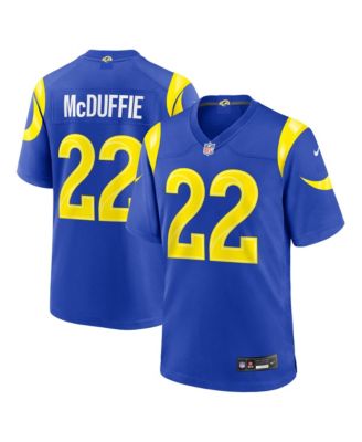 Men's Trent McDuffie Royal Los Angeles Rams Team Game Player Jersey