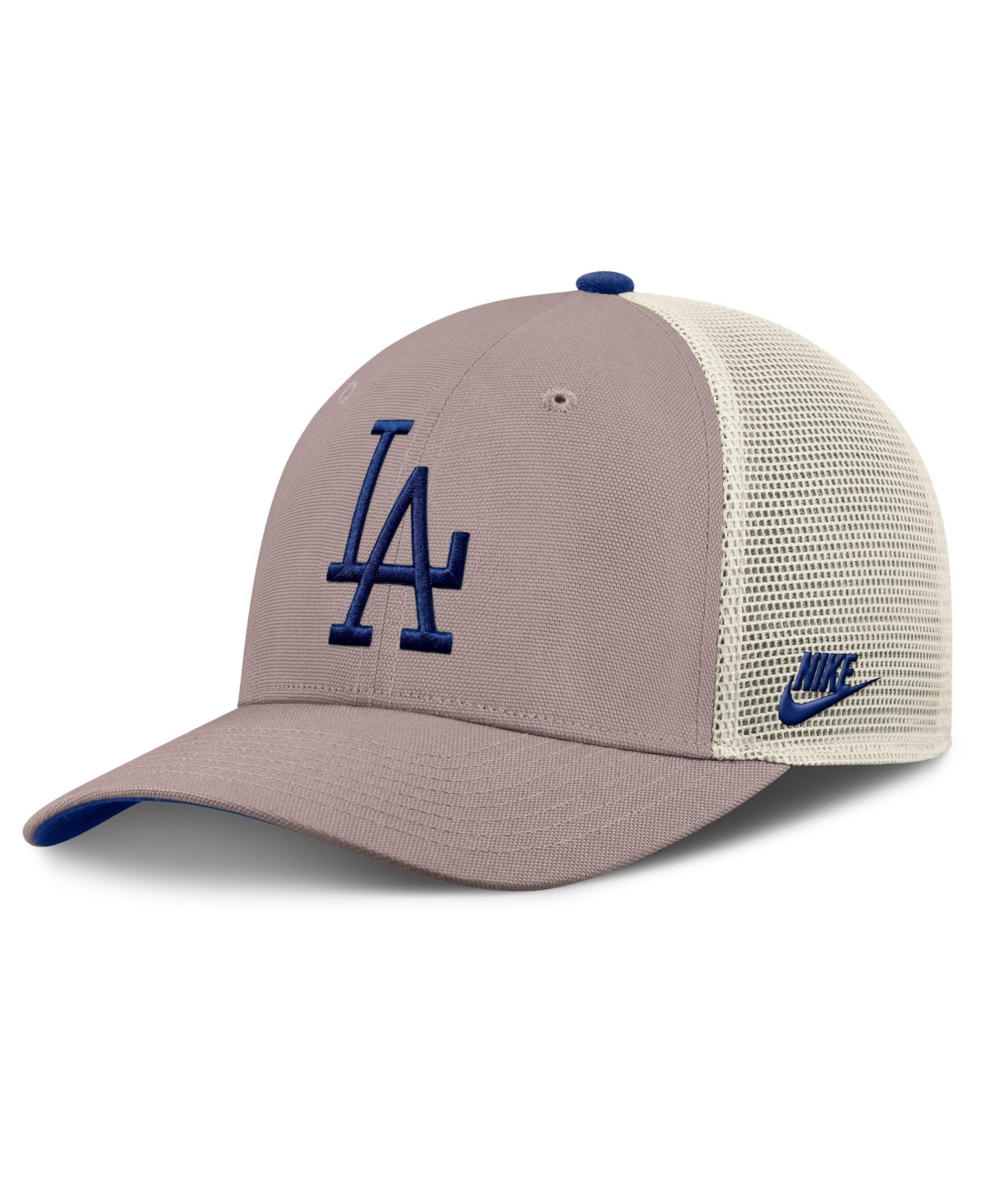 Nike Men's Khaki Los Angeles Dodgers Cooperstown Rise Adjustable Trucker Hat - Khaki