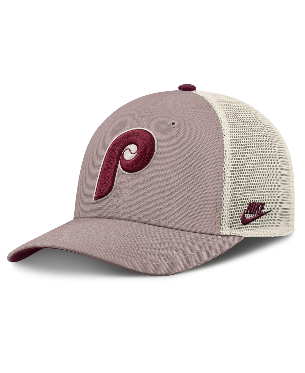 Nike Men's Khaki Philadelphia Phillies Cooperstown Rise Adjustable Trucker Hat - Khaki
