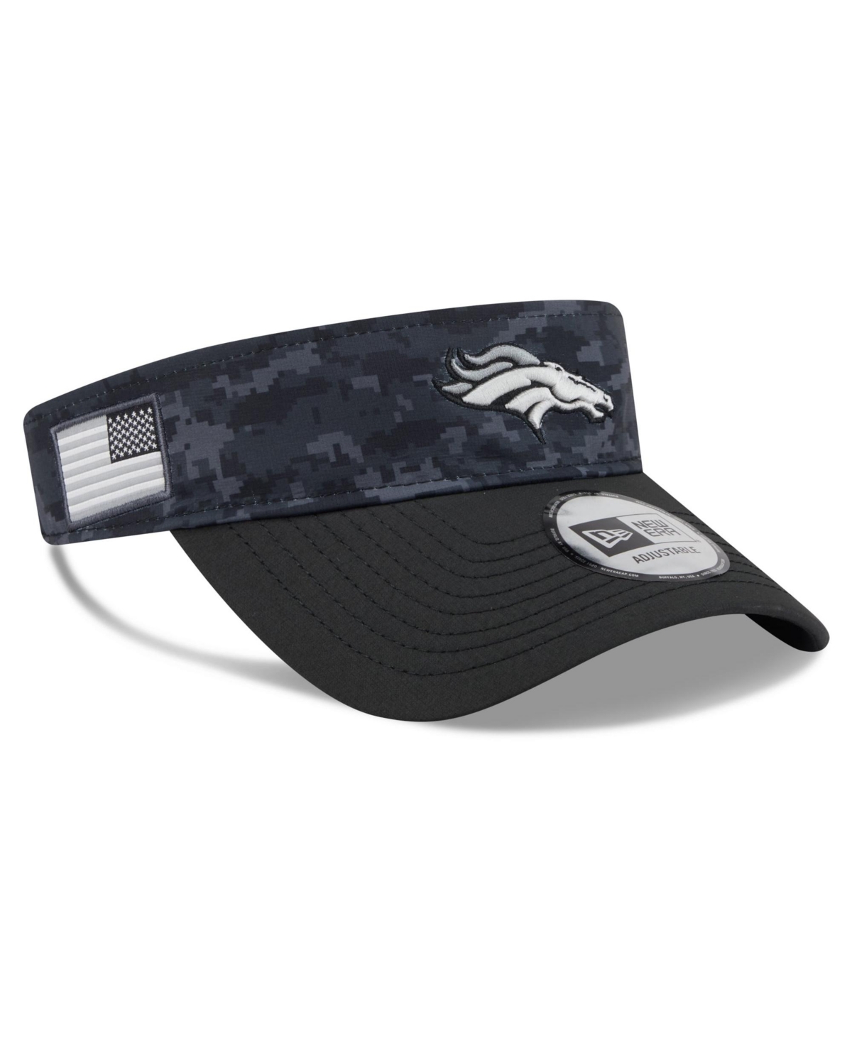New Era Men's Black Denver Broncos 2026 Salute To Service Adjustable Visor Hat - Black