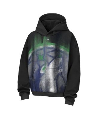 Big Boys' and Girls' Black Minnesota Timberwolves 2026 Standard Issue Practice Icon Fleece Pullover Hoodie