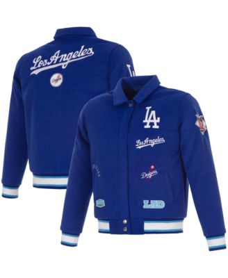 Women's Royal Los Angeles Dodgers Reversible Wool Full-Snap Jacket