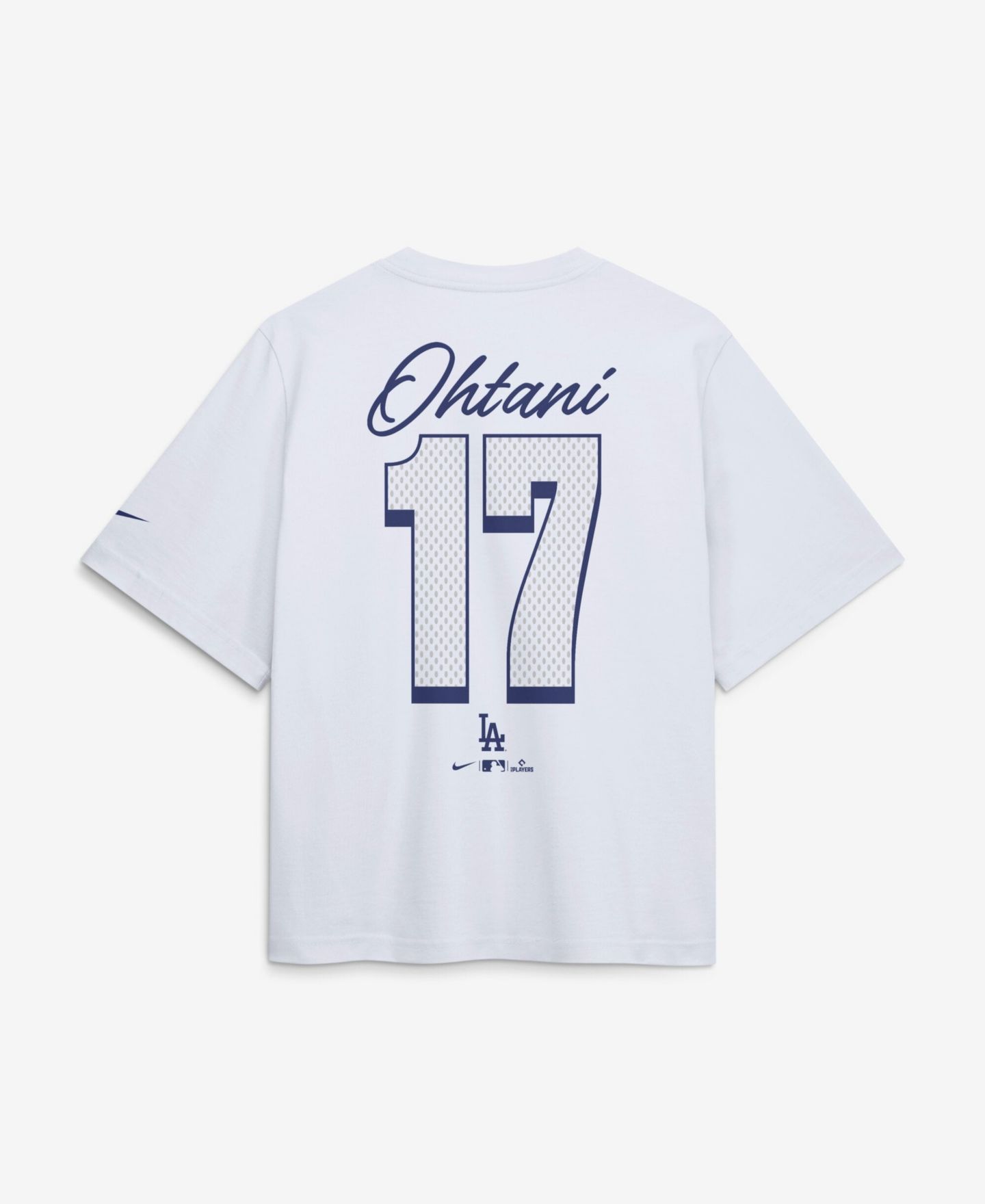 Женская футболка Nike Shohei Ohtani White Los Angeles Dodgers Premium Essentials Boxy Name & Number — фото 3