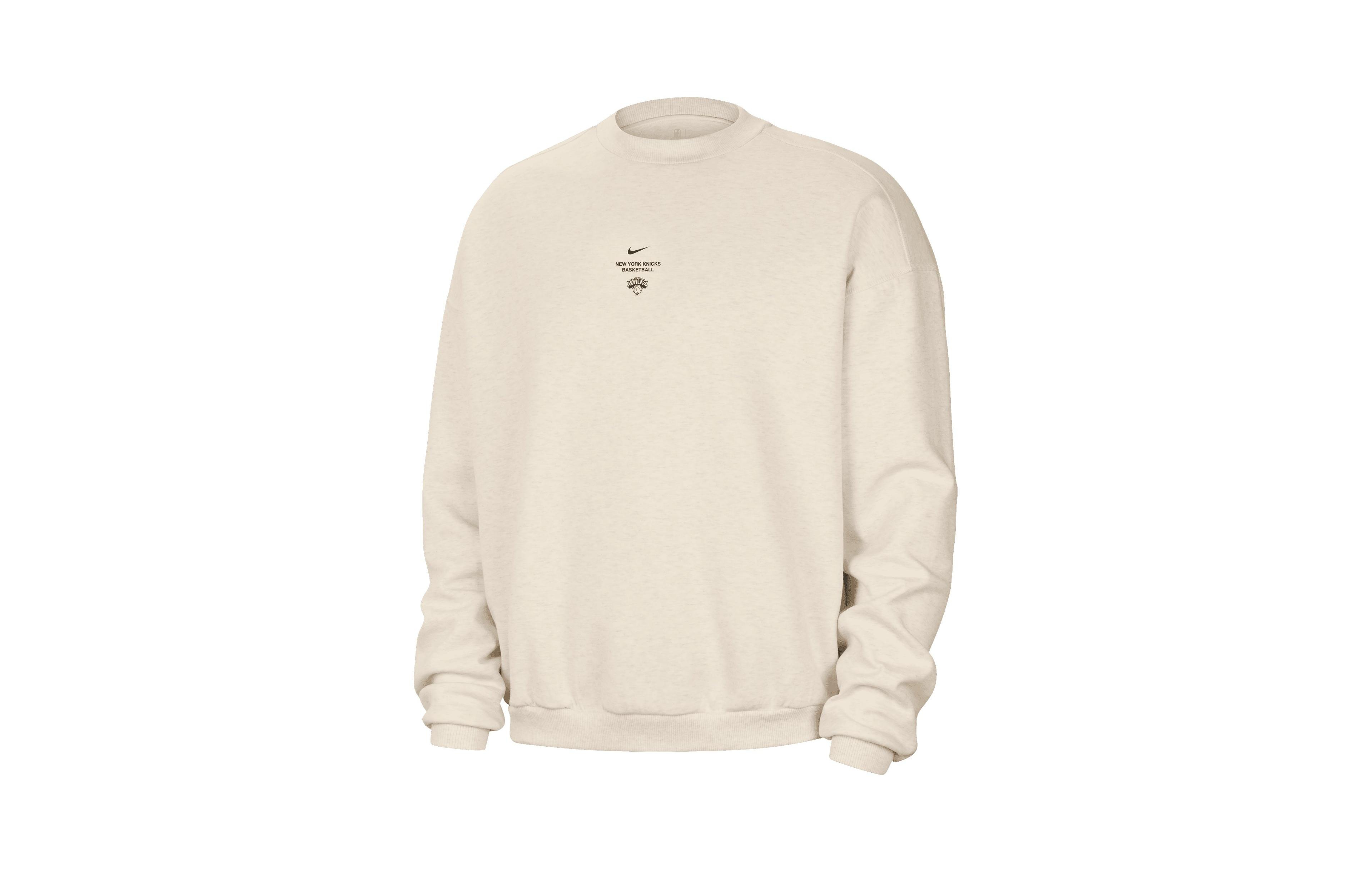 Nike Men's Oatmeal New York Knicks 2026 Stretch Crewneck Sweatshirt
