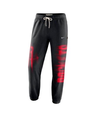 Men's Black, White Houston Rockets 2026 Game Theater Fleece Sweatpants