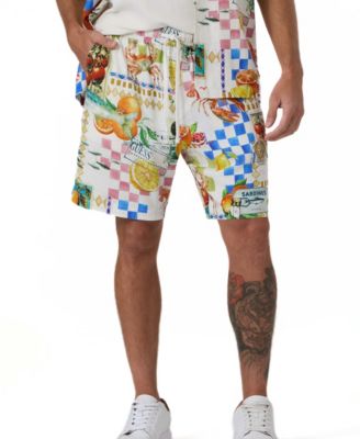 Men's Coastal Check Pull-On Regular Fit Shorts, 7.5" Inseam