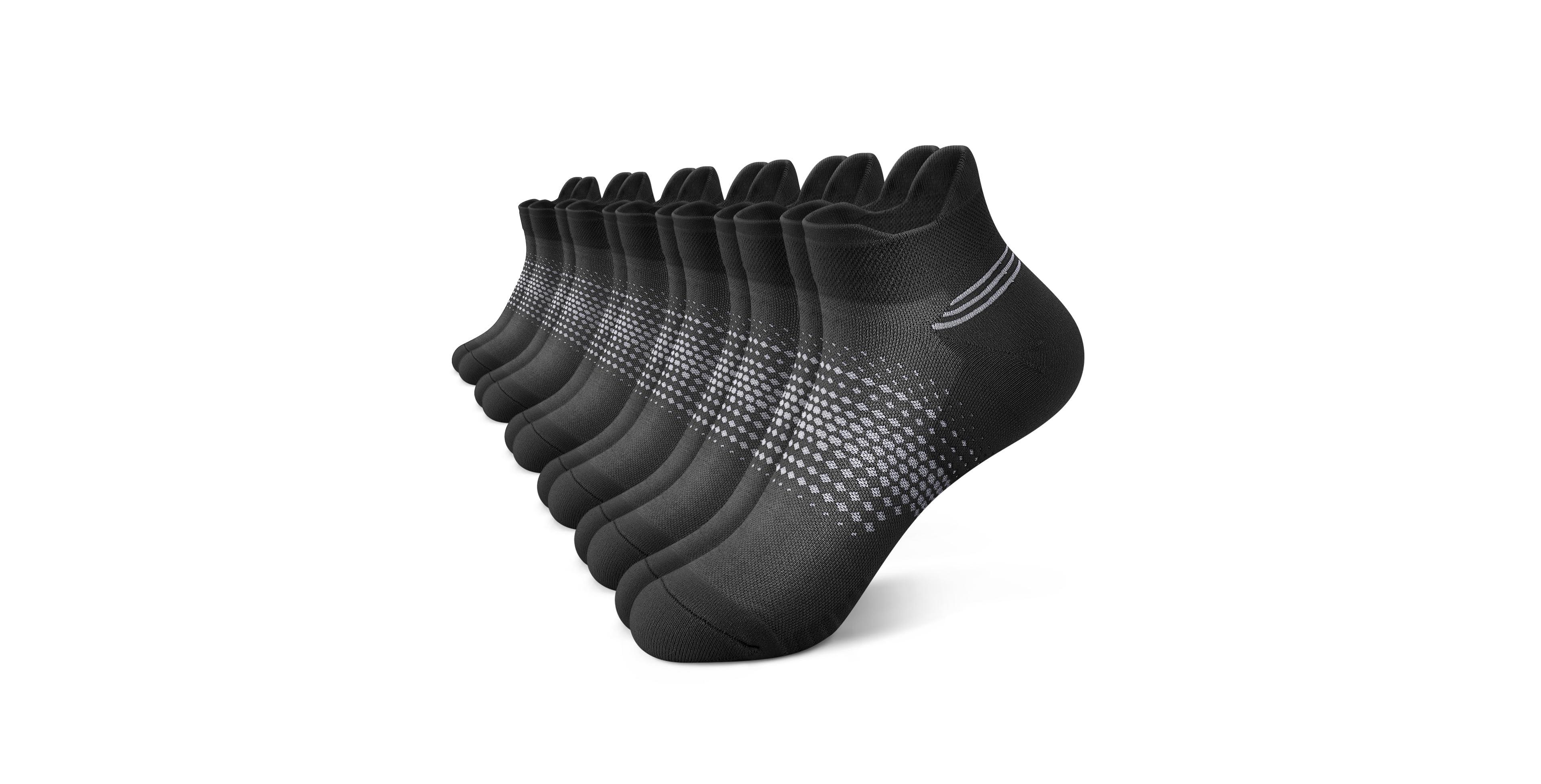 peneyon Women's Compression Cushioned Arch Support Ankle Socks, 6-Pack