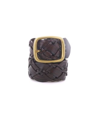 Alder Braided Leather Removable Buckle Belt