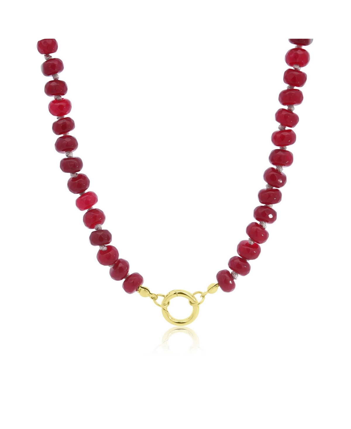 The Lovery Bead Charm Holder Necklace - Gold plated sterling silver