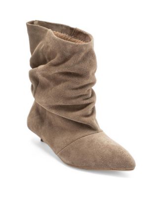 Lancy Kitten-Heel Pointed-Toe Ankle Boots