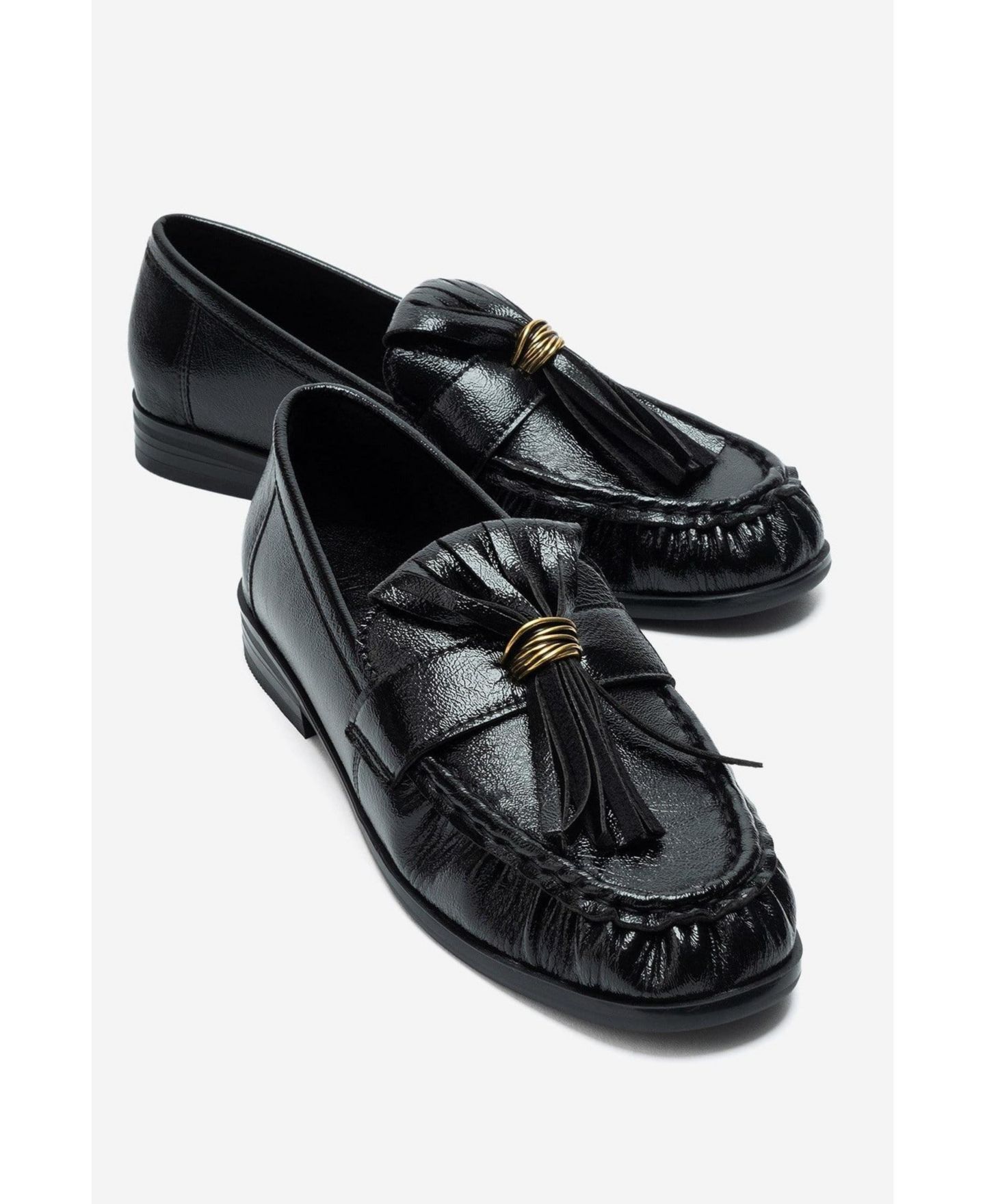 Женские туфли Prologue Shoes Marston Tassel Loafer Round-Toe, цвет: Чёрный — фото 4