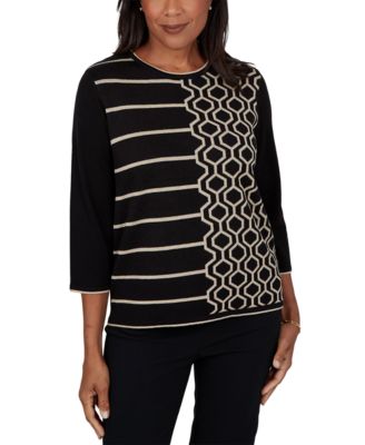 Women's Crewneck 3/4-Sleeve Pullover Sweater
