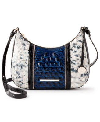 Stephie Small Leather Crescent-Shaped Crossbody Handbag