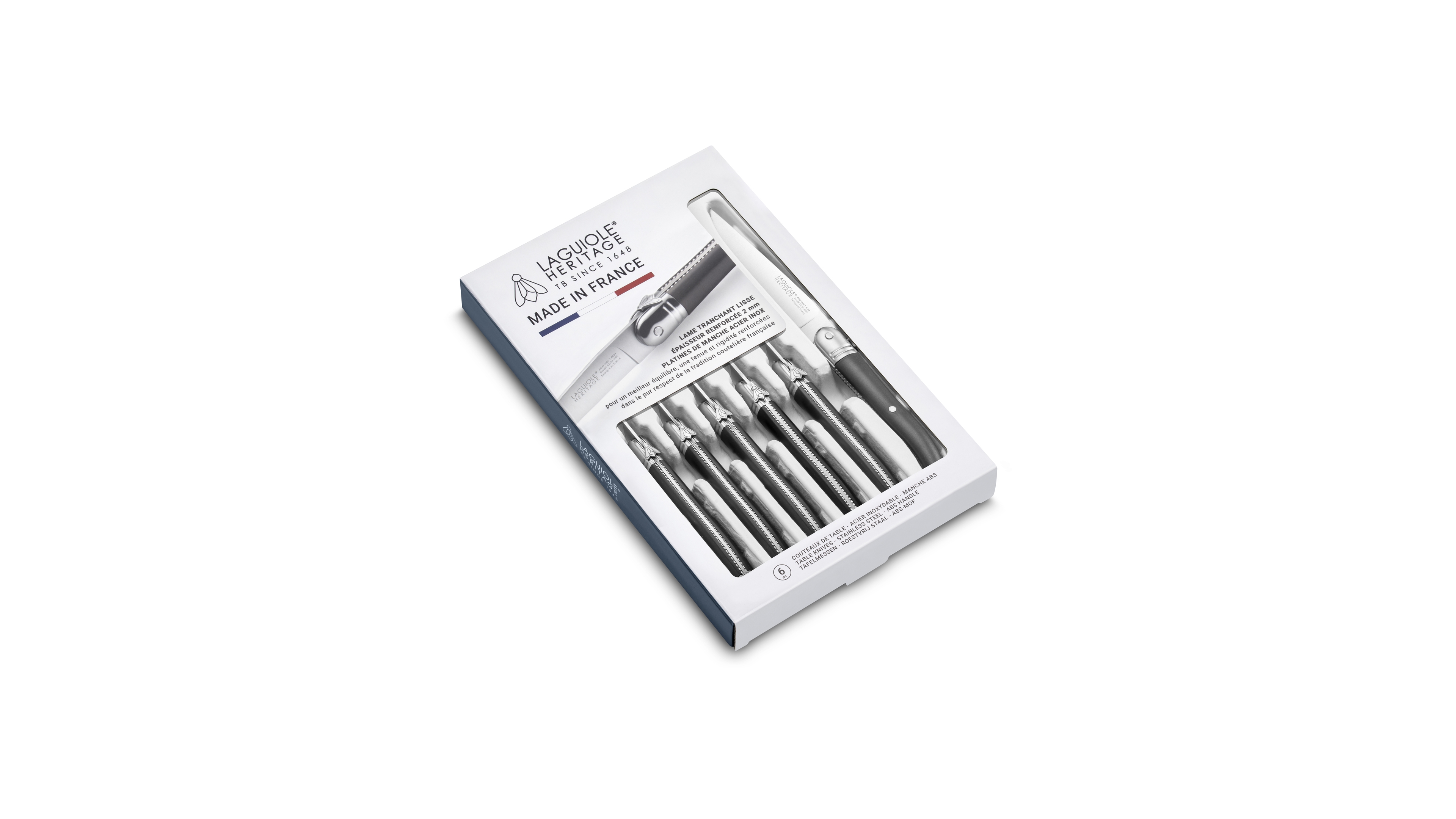 Laguiole Heritage Stainless Steel 6-Piece Steak Knife Set
