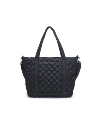 Lanya Quilted Adjustable Crossbody Strap Trolly Sleeve Tote