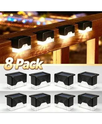Solar Deck Lights Outdoor 8 Pack Solar Step Light Waterproof Led Light