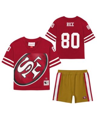 Toddler Jerry Rice Scarlet San Francisco 49ers Playmaker Short Set