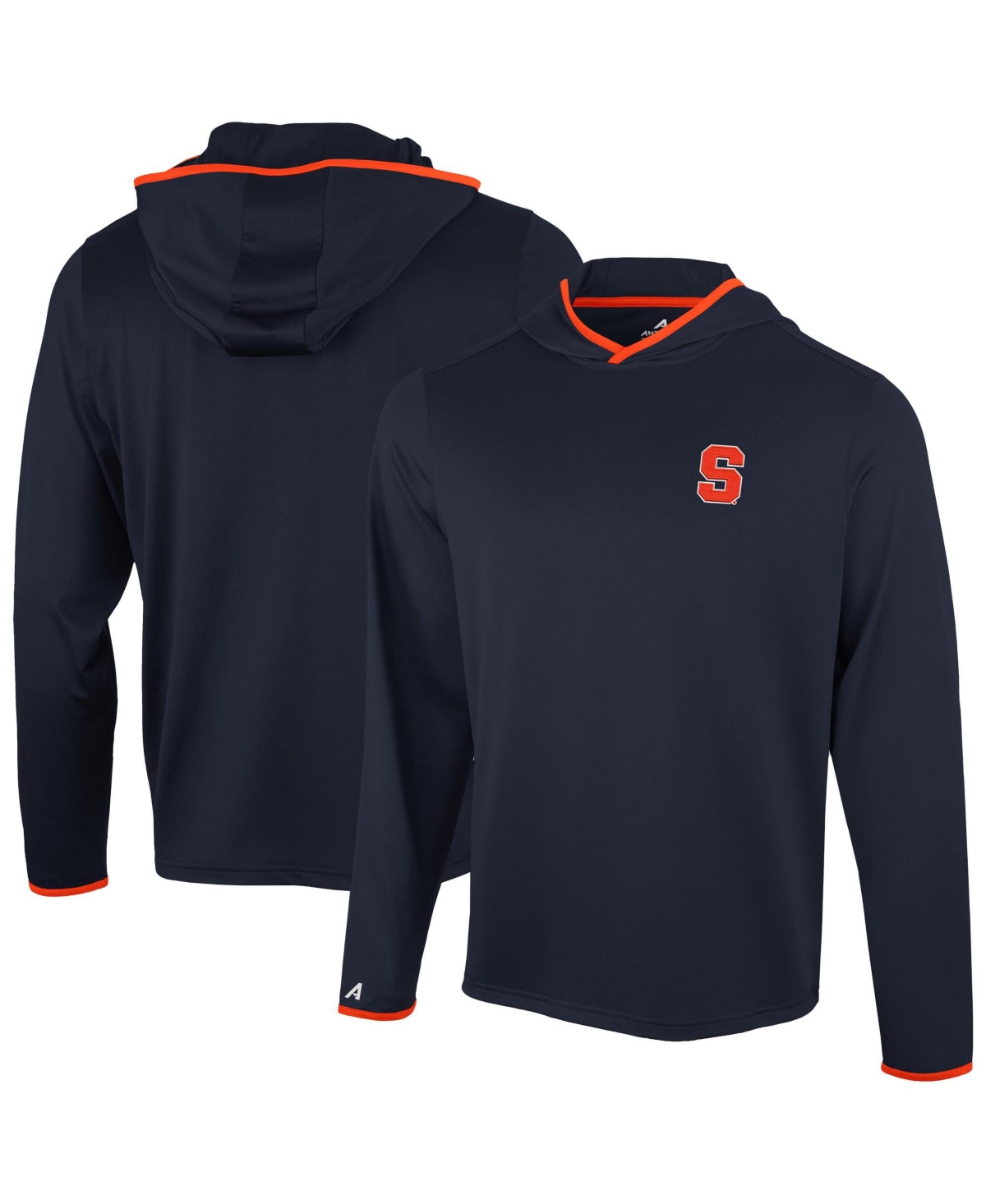 Antigua Men's Navy Syracuse Orange Brink Color Pop Long-Sleeves Hoodie T-Shirt - Navy
