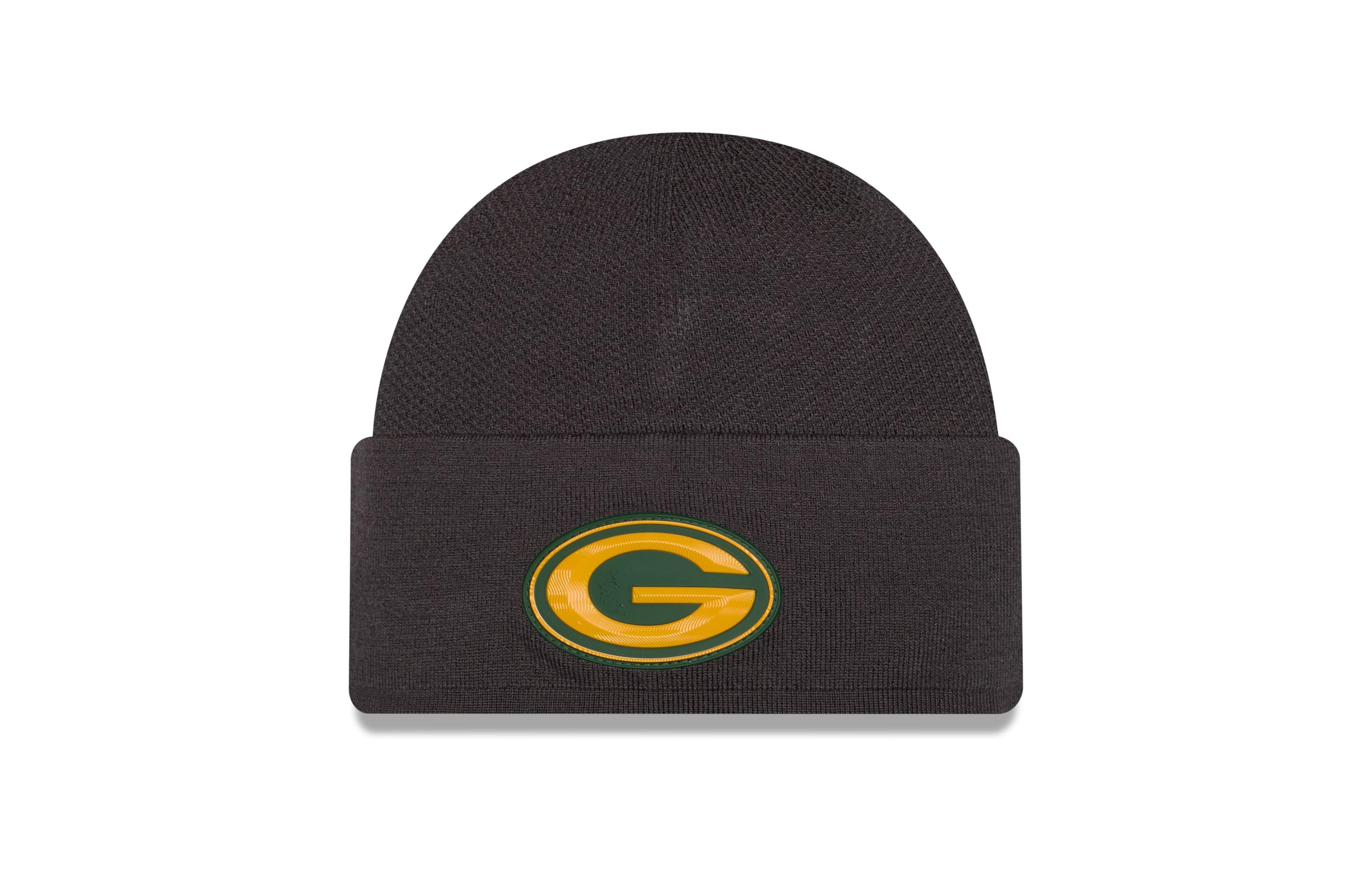 New Era Men's Charcoal Green Bay Packers 2026 Sideline Cold Weather Skully Knit Hat