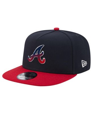 Men's Navy/Red Atlanta Braves Chenille Gradient A-Frame 9FIFTY Snapback Hat