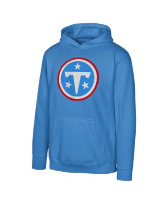 Big Boys' and Girls' Light Blue Tennessee Titans Prime Pullover Hoodie