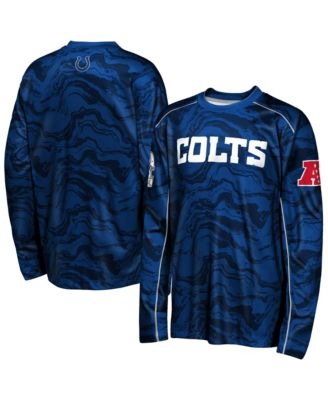 Big Boys' and Girls' Royal Indianapolis Colts Tailgate Performance Long-Sleeves T-Shirt