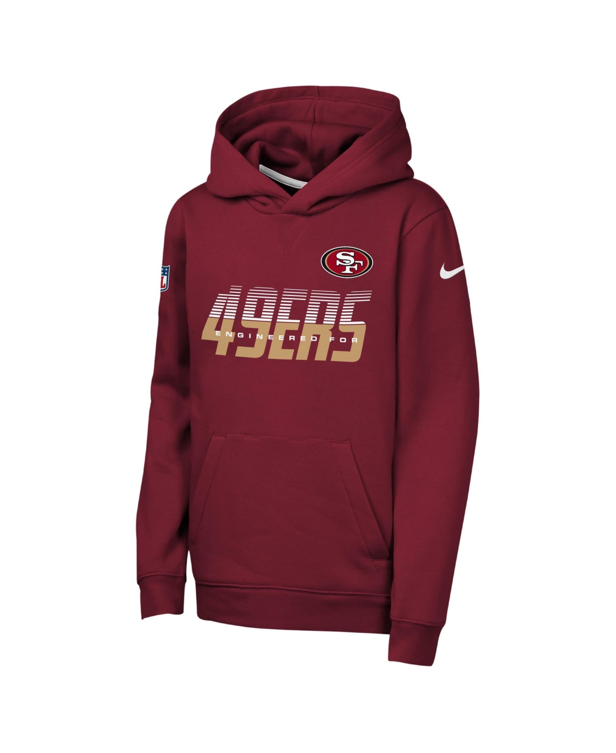 Nike Big Boys' and Girls' Scarlet San Francisco 49ers Sideline Dri-fit Hoodie - Scarlet