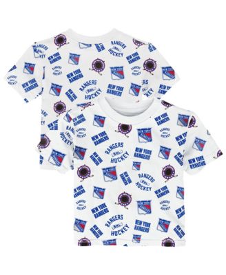 Toddler White New York Rangers Run Down Allover Print T-Shirt