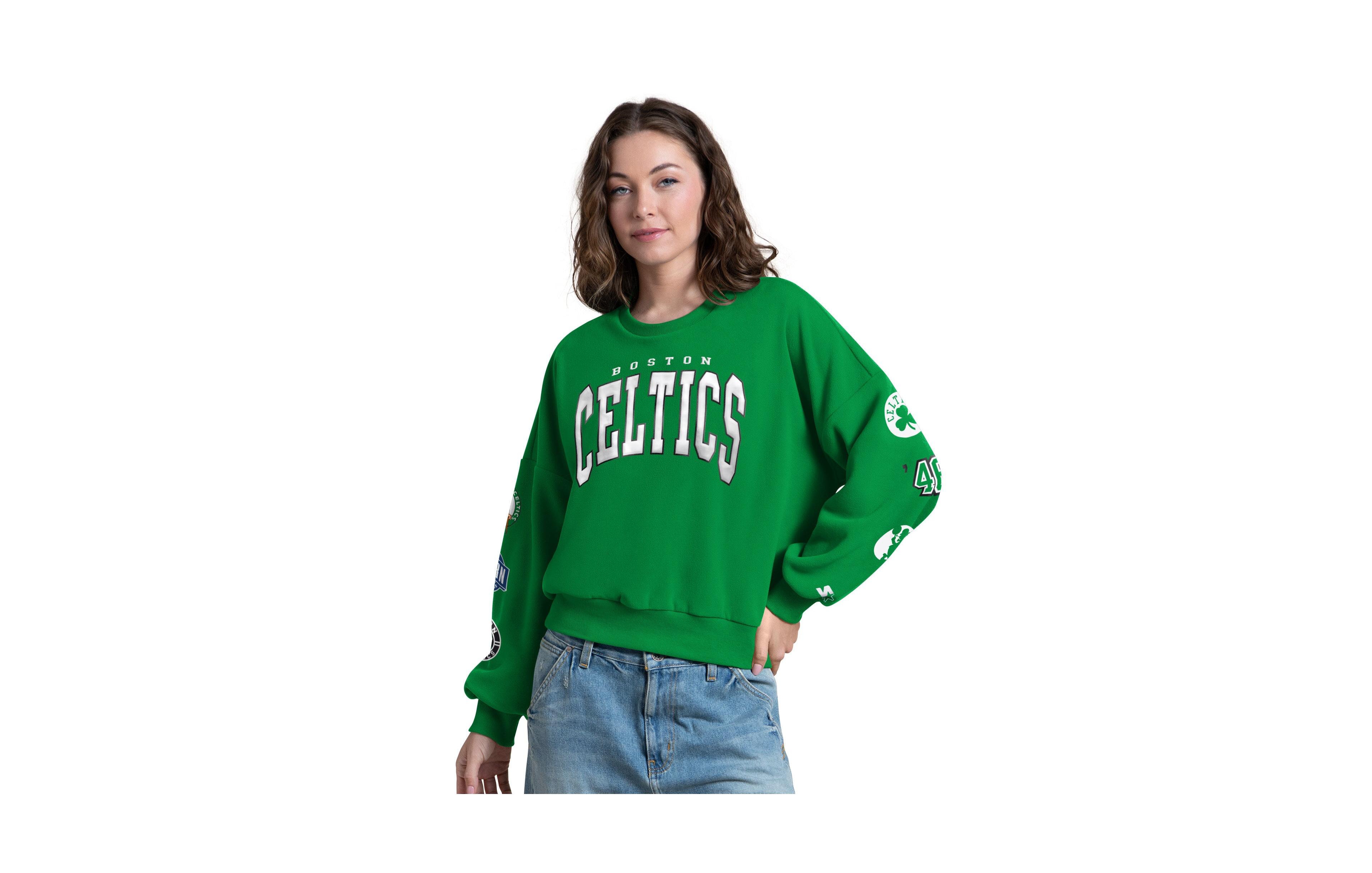Starter Women's Kelly Green Boston Celtics Fan Catch Sweatshirt