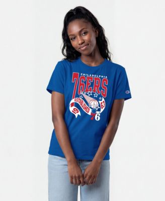 Women's Royal Philadelphia 76ers Banner T-Shirt