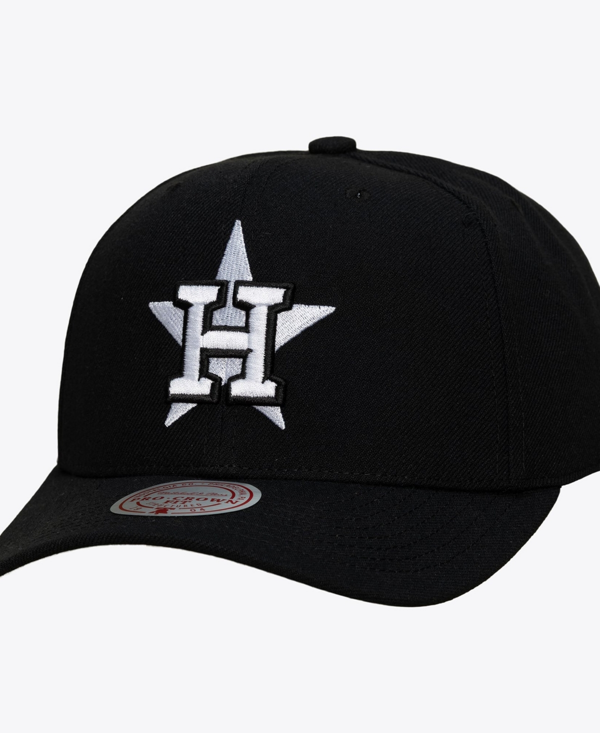 Mitchell & Ness Men's Black Houston Astros Pro Crown Snapback Hat - Black