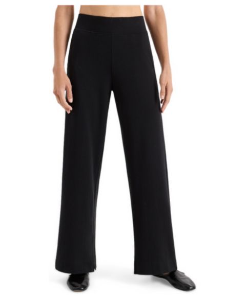 Женские брюки Pact Airplane High-Rise Wide-Leg Pull-On Organic Cotton, цвет: Чёрный