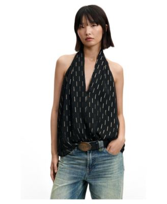 Women's Flowy Halter Blouse