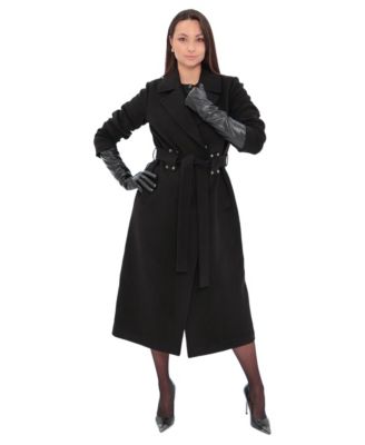 Women's Justine Wool/Cashmere Blend Notched Collar Overcoat